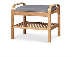 Стелаж для взуття ST12 натуральний/сірий (60х33х50) Halmar