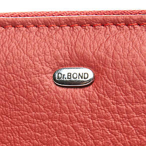 Визитница женская на молнии, цвет - красный кожа DR. BOND (WS-2 red), фото 2