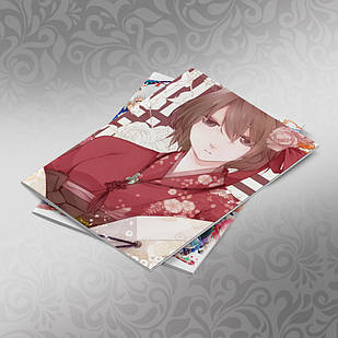 Зошит 48 л. на скобі клітка Vocaloid 004