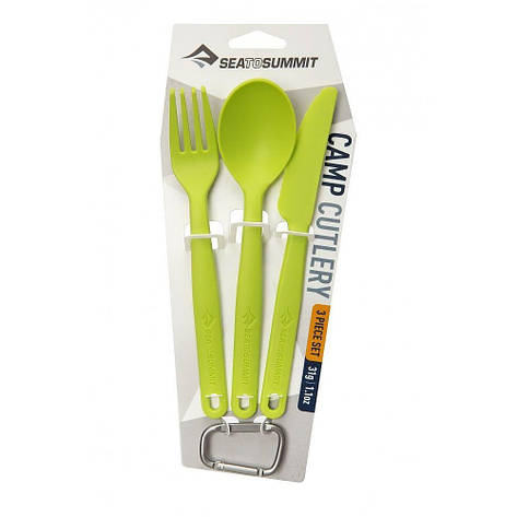 Набір столових приборів туристичний Sea to Summit Camp Cutlery Set Lime, фото 1