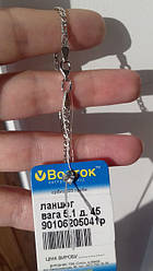 Срібний ланцюжок подвійний ромб