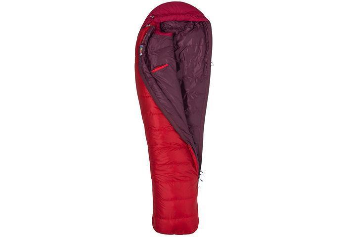 Пуховий спальник Marmot Always Summer Regular Team Red / Sienna Red, Ліва