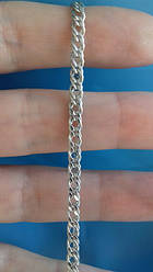 Срібний ланцюжок подвійний ромб