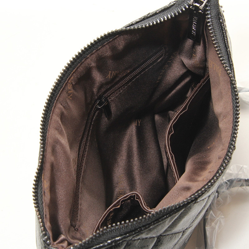 Ультрамодная черная сумочка Valensiy блестящая маленькая модная мини сумка через плечо кросс боди на цепочке - фото 4 - id-p1156204926