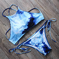 Купальник жіночий роздільний на зав'язках розмір М
