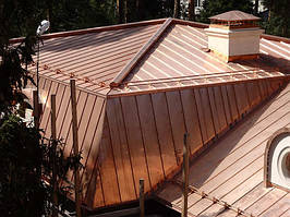 Мідна фальцева покрівля