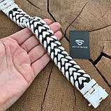 Срібний масивний браслет Подвійний Панцир., фото 2