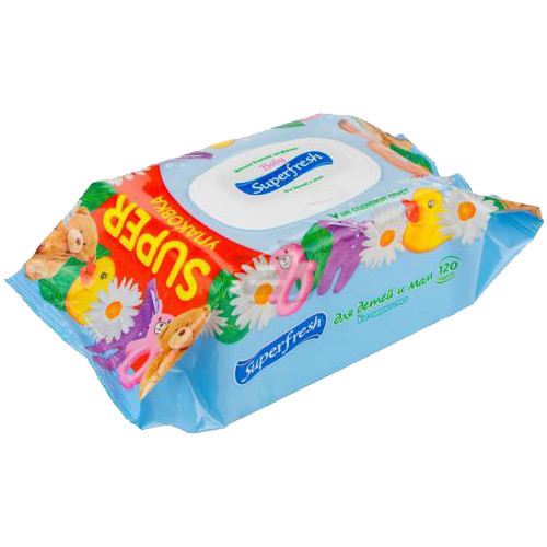 Серветки вологі "SuperFresh", 120 шт
