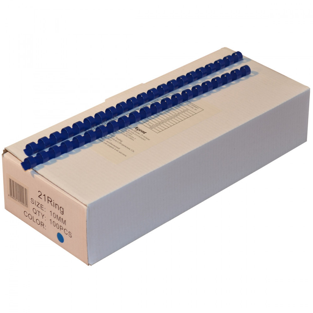 Пружини пласт. Agent 10мм синій, пач./100