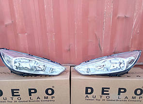 Фара LED Ford Focus 3 фари хром Форд Фокус 3 2015-2018