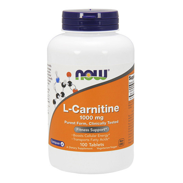 Л-карнитин тартрат NOW L-Carnitine Tartrate 1000 100 tab