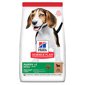 Hill's SP Puppy Medium Breed Lamb&Rice корм для цуценят середніх порід з ягням та рисом, 2,5 кг