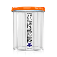 Ємність для сипучих продуктів 2,0 л з помаранчевою кришкою (арт. 98о)