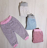 Штаны детские велюровые в полоску с махровой подкладкой, Mini class (размер 68)