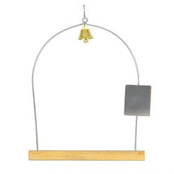 Гойдалка з дзеркальцем і дзвоником, для середніх папуг, 25 см, ТМ ЛОРІ