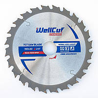Диск пильний по ламінату для ушм 190х30 WellCut Standard 24Т