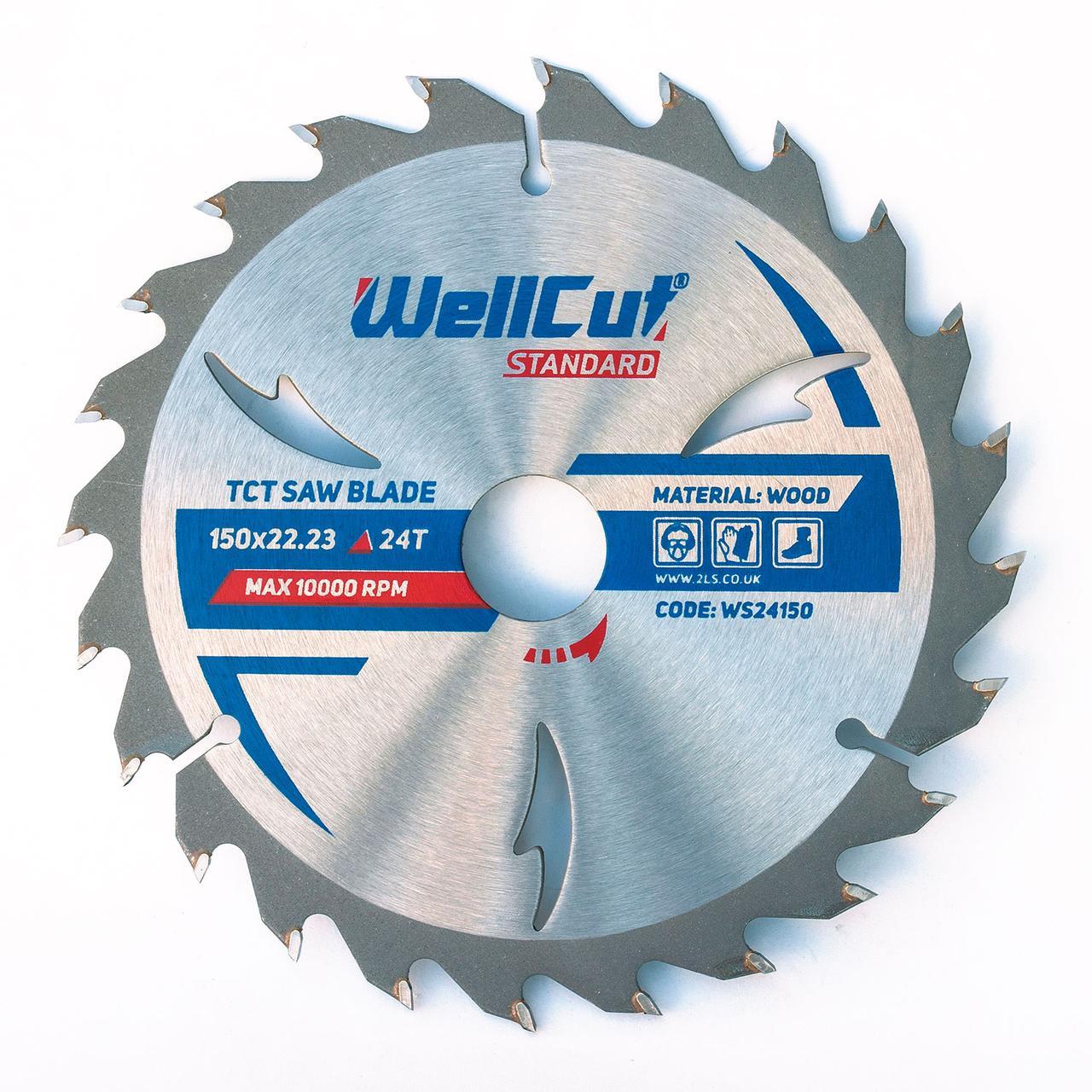 Диск пильний по дереву для циркулярної і пили торцювання 150х22.23 WellCut Standard 24Т