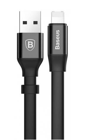 Кабель для зарядки телефона/ смартфона Baseus USB-Lightning 23 см 2 А Чорний (CALMBJ-B01), фото 1
