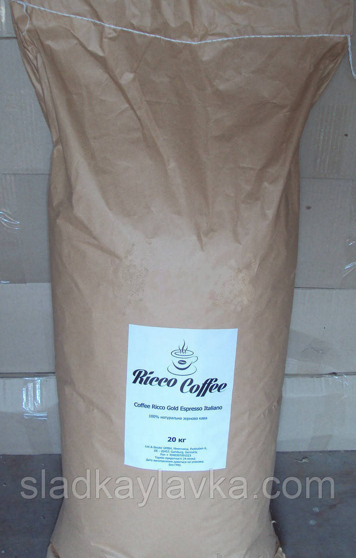 Зернова кава Ricco Coffee Gold Espresso Italiano 20 кг