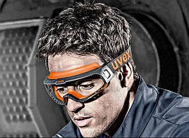 Окуляри Закриті панорамні Uvex U-sonic з покриттям від подряпин і запотівання. Германия