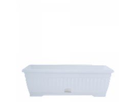 Вазон балконний для квітів з підставкою "Терра" 9л 50*19см (білий)