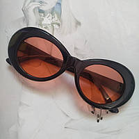 Солнцезащитные очки овал Черный с оранжевым