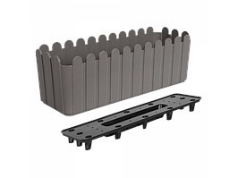 Вазон "Парканчик" балконний з вставкою 49*16,5см какао Алеана