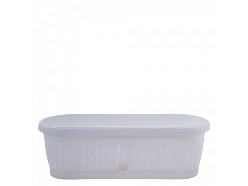 Вазон "Ніколь" з підставкою балконний 50*19см. (білий)