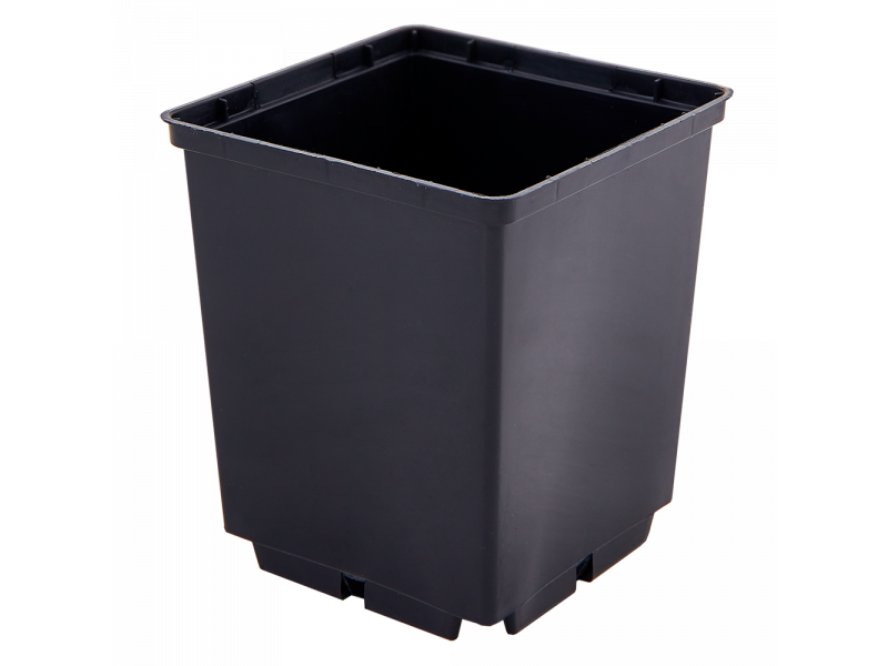 Вазон для розсади квадратний 2,1л 12,0*19,5 див. (чорний)