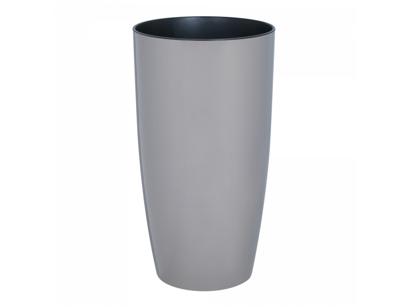 Горщик для квітів високий підлоговий "Альфа" 10л круглий глянсовий d27*51см (какао)