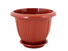 Вазон "Хвиля" з подст. 12*10см. (теракот)