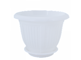 Вазон "Хвиля" з подст. 12*10см. (білий)