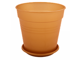 Горщик для квітів з підставкою "Глорія" 1,6л 14,5*14см (бронзовий)