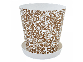 Вазон "Деко" з подст. з дек. 13*12,5 див. (Візерунок)