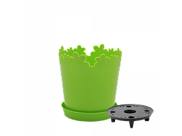 Вазон "Лютик" подст.- дрен. 17см. (оливки.)