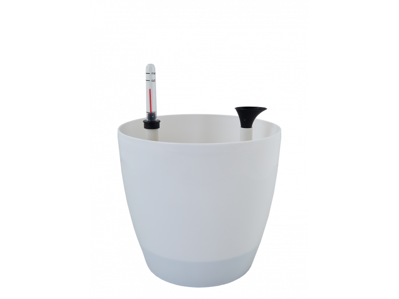 Вазон "Матильда" з поливом 24*22см. (білий)