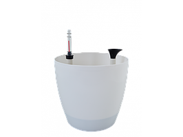 Вазон "Матильда" з поливом 20*18см. (білий)