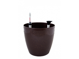 Вазон "Матильда" з поливом 20*18см. (мокко гліттер)
