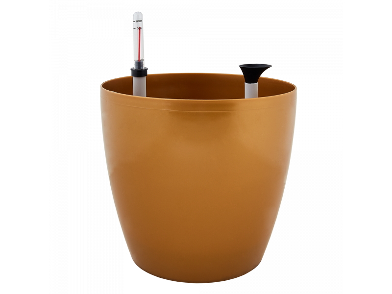 Вазон "Матильда" з поливом 24*22см. (бронзовий)