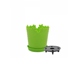 Вазон "Лютик" подст.- дрен. 13см. (оливки.)