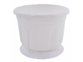 Вазон "Ріна" з подст. 12см. (білий)