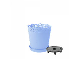 Вазон "Рішельє" подст.- дрен. 13см. (блакитний)