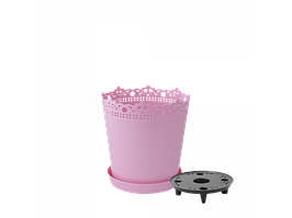 Вазон "Рішельє" подст.- дрен. 13см. (рожевий)