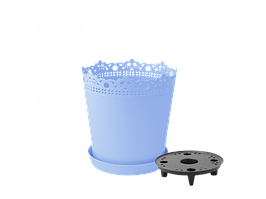 Вазон "Рішельє" подст.- дрен. 17см. (блакитний)