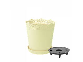 Вазон "Рішельє" подст.- дрен. 17см. (жовтий)