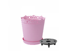 Вазон "Рішельє" подст.- дрен. 17см. (рожевий)