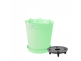 Вазон "Рішельє" подст.- дрен. 17см. (салатовий)