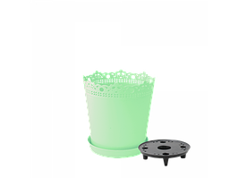 Вазон "Рішельє" подст.- дрен. 13см. (салатовий)