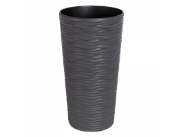 Горщик для квітів високий підлоговий "Ф'южн" 22л d35,5*66см (граніт)