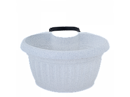 Вазон "Терра" з кріпленням на стовп 27см. (білий флок)